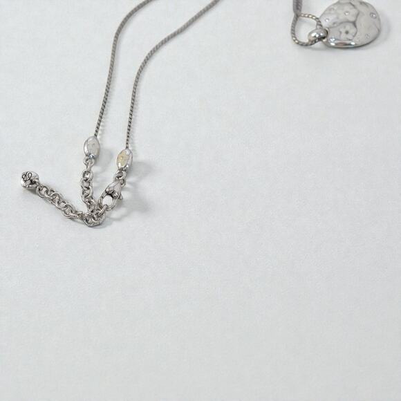 Brighton Teardrop Daisy Enamel Pendant Necklace Silver Plated Retired Design - Picture 4 of 7